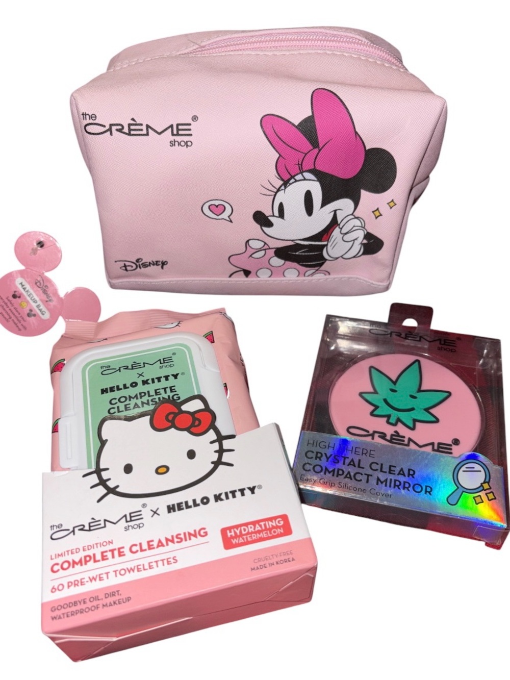 The Crème Shop x Hello Kitty Cleansing Wipes, Mirror & Cosmetic Pouch